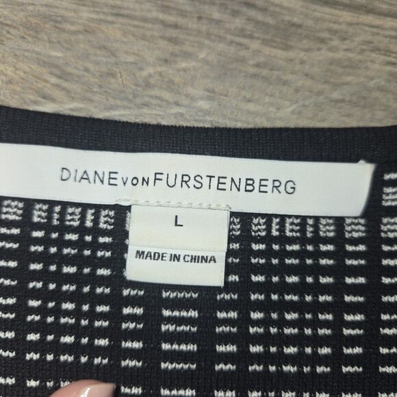 Diane Von Furstenberg silk blend Multicolor Striped Balerina Wrap Sweater Large - Picture 5 of 9